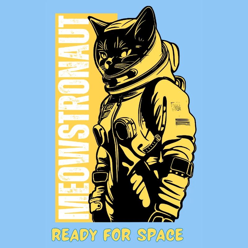 Chat astronaute prêt pour l'espace