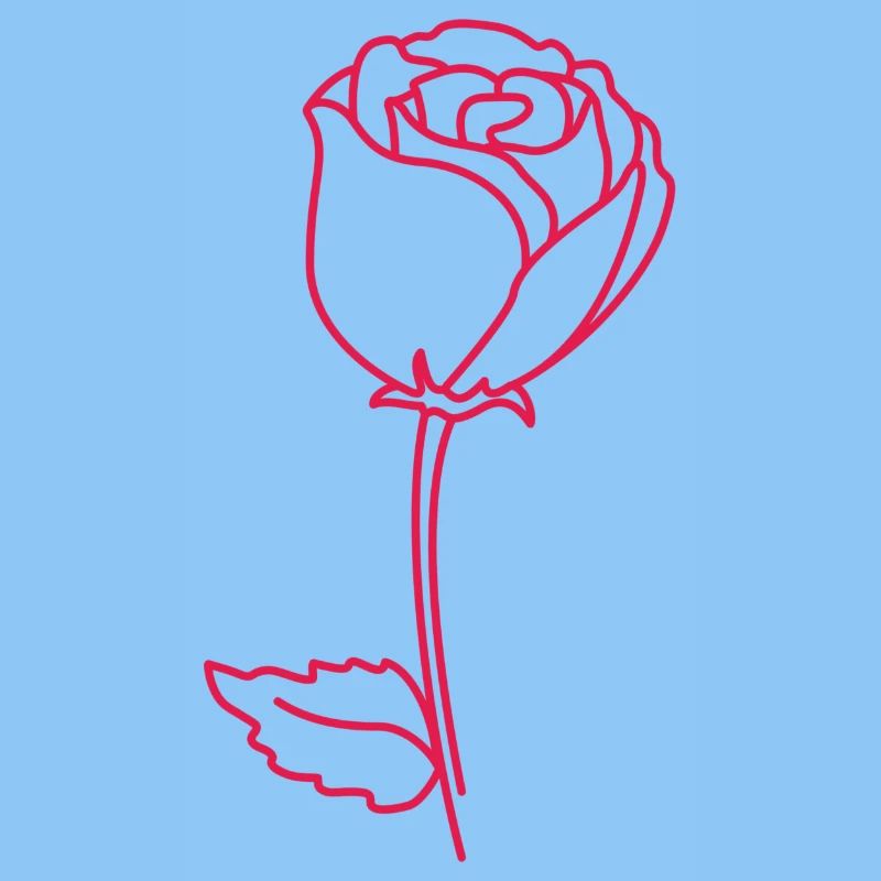 Rosenumriss Neonpink