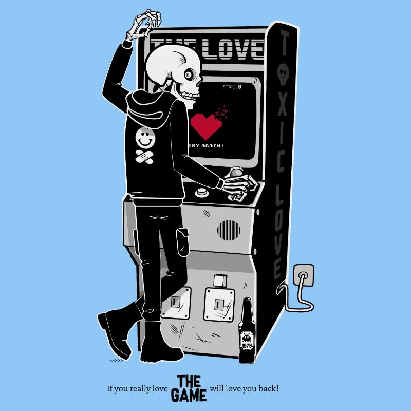 Skeleton at Retro Arcade Heartbreak