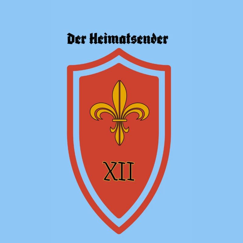 Fleur de Lis Schild XII Rot