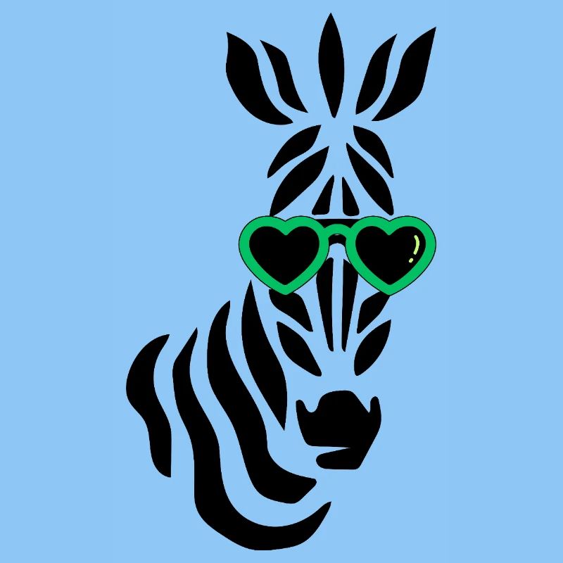 Cooles Zebra mit Sonnenbrille