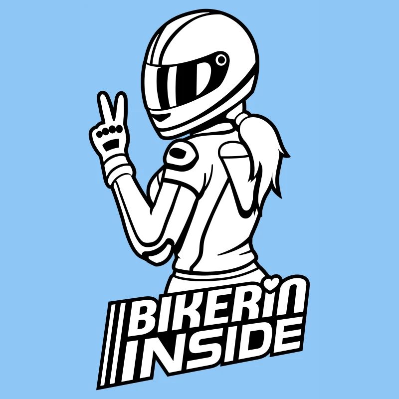Bikerin inside (Farben änderbar)