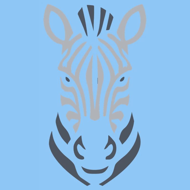Zebra Silhouette Line Art