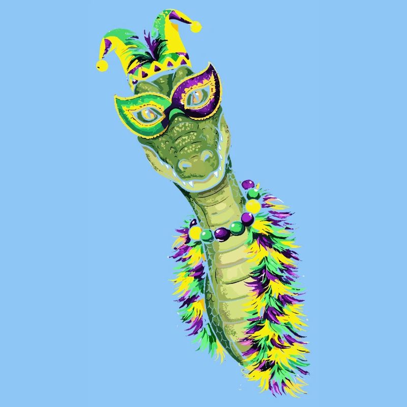 Kroko Mardi Gras Maskenzauber