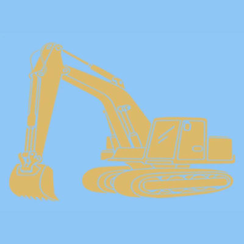 Excavator Driver Silhouette - Construction Equipment Operator