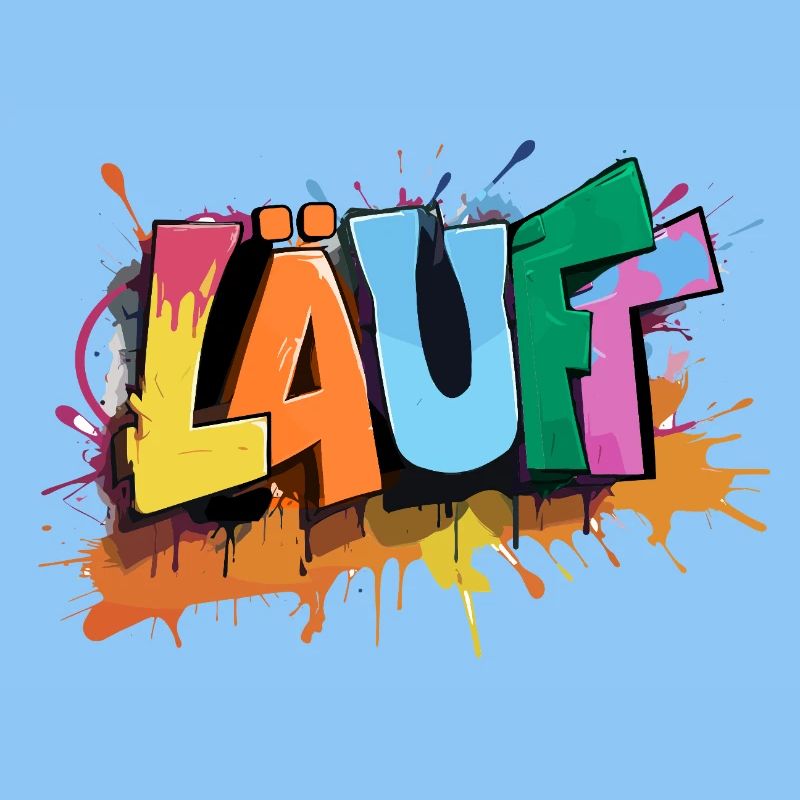 Läuft Statement Läufer Graffiti Lustige Sprüche