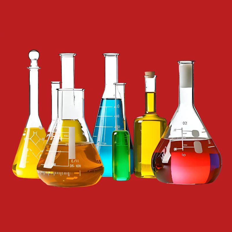 Colorful Laboratory Glassware Collection