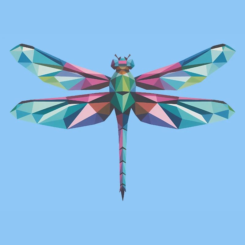Libellule - Logo Low Poly cool