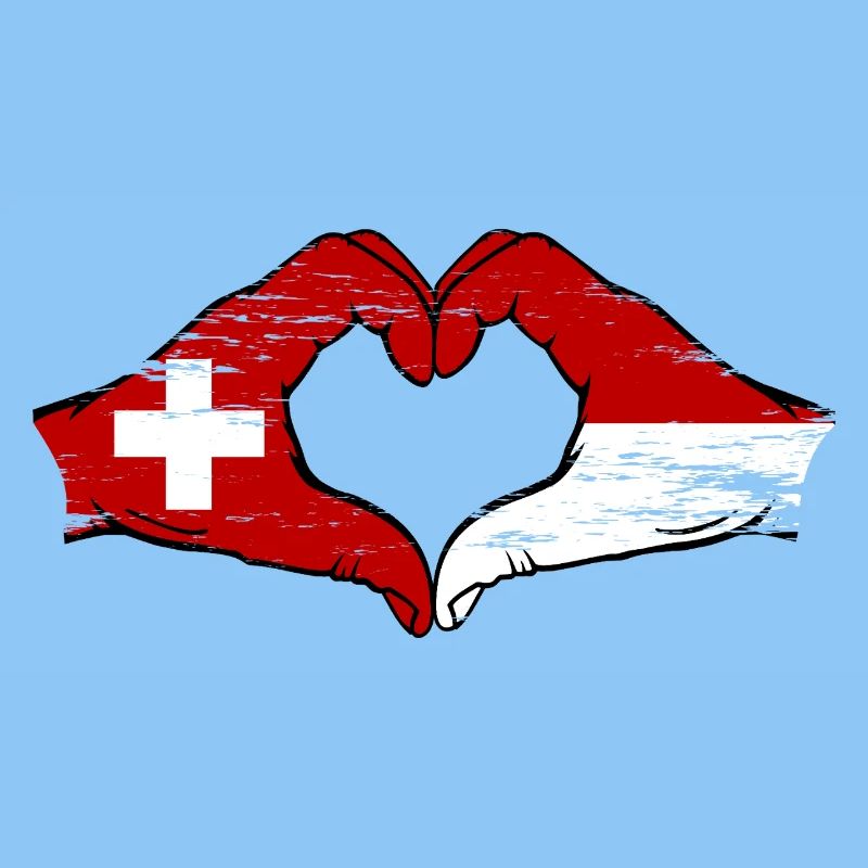 Suisse Monaco Drapeau Aiguilles Coeur Utilisé