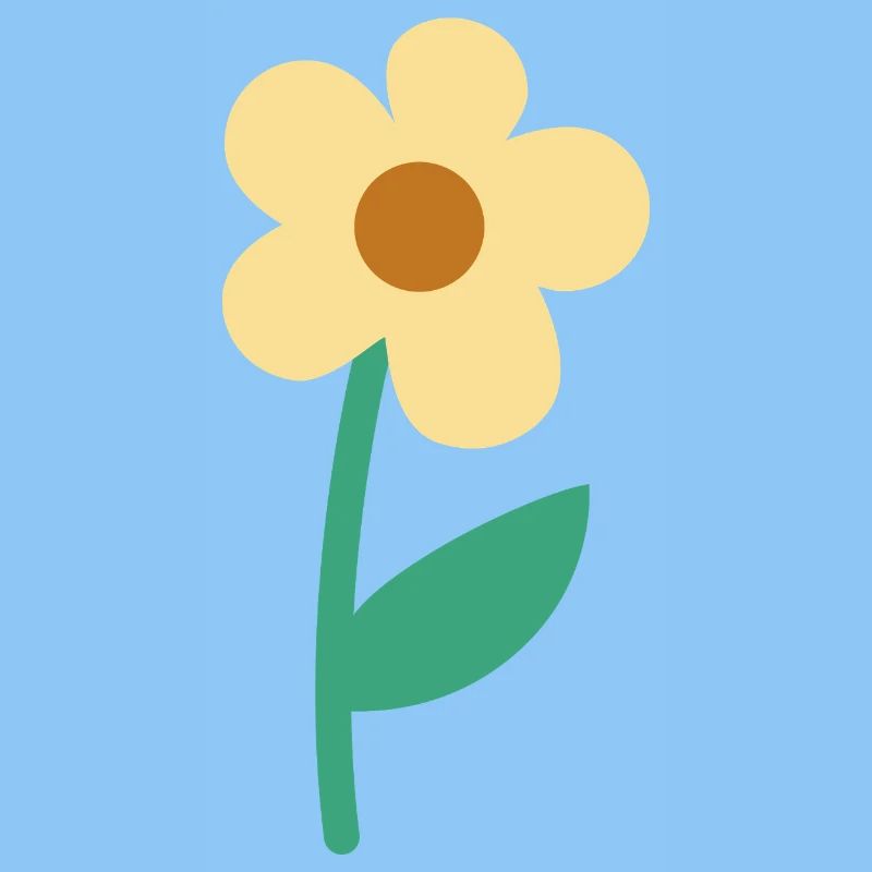 Niedliche einfache Blume – minimalistische botanische Ästhetik
