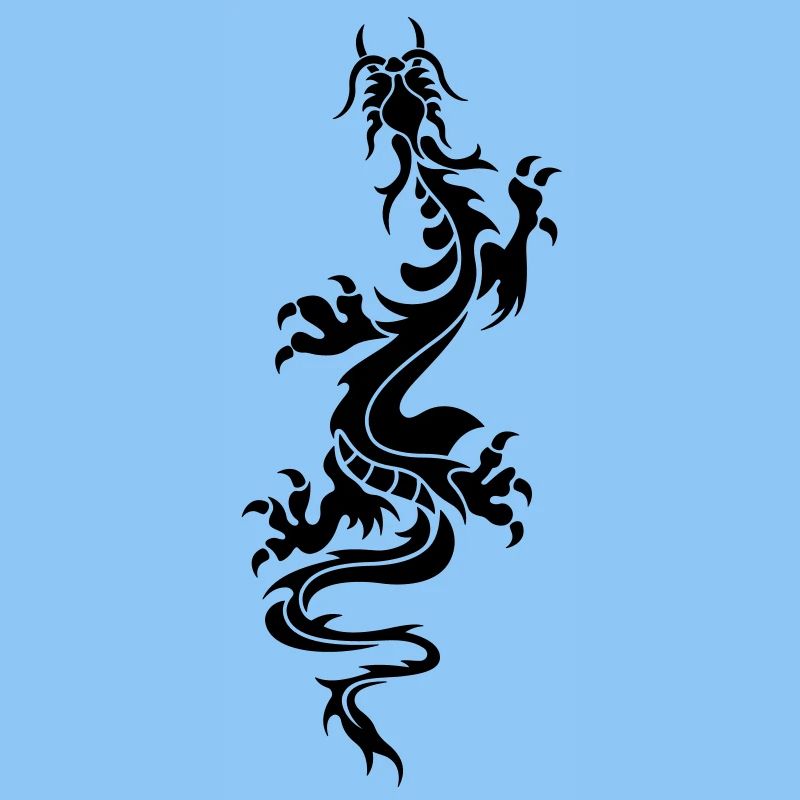 dragon chinois tribal