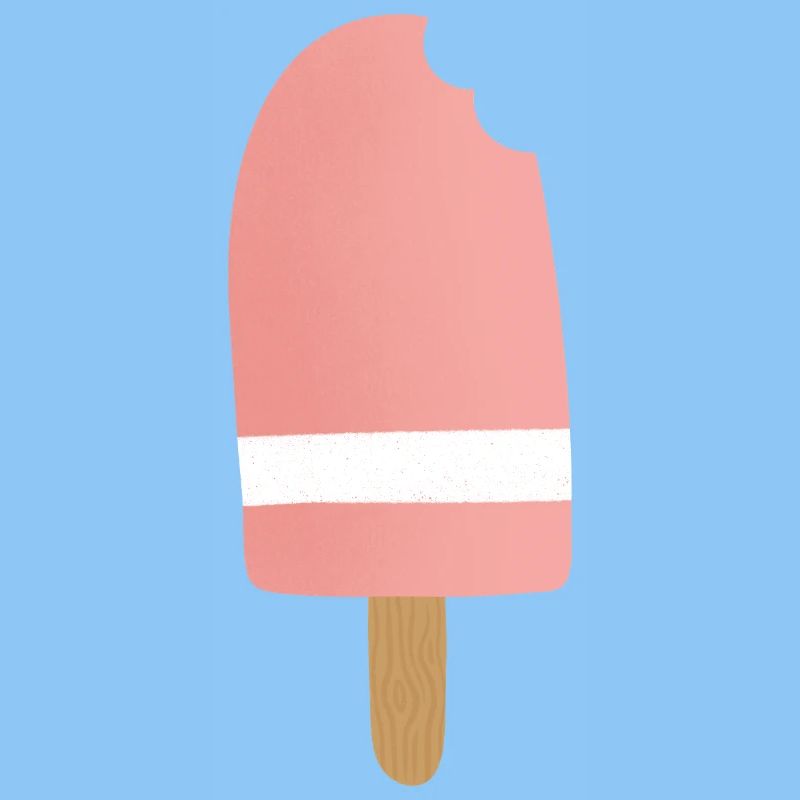 Morsure de popsicle rose dégradé