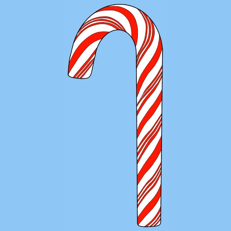 Candy cane red white