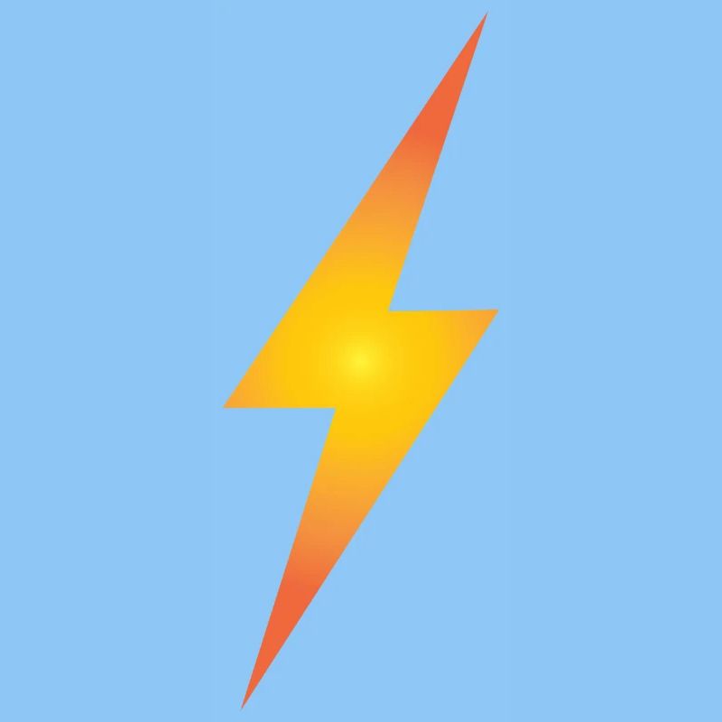 Yellow gradient lightning bolt