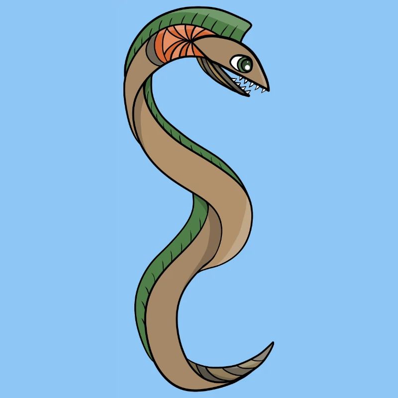 A Snake with sharp teeth