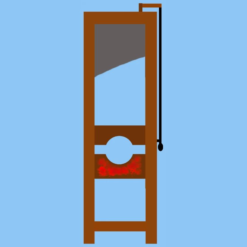 Guillotine case échafaudé exécution horreur