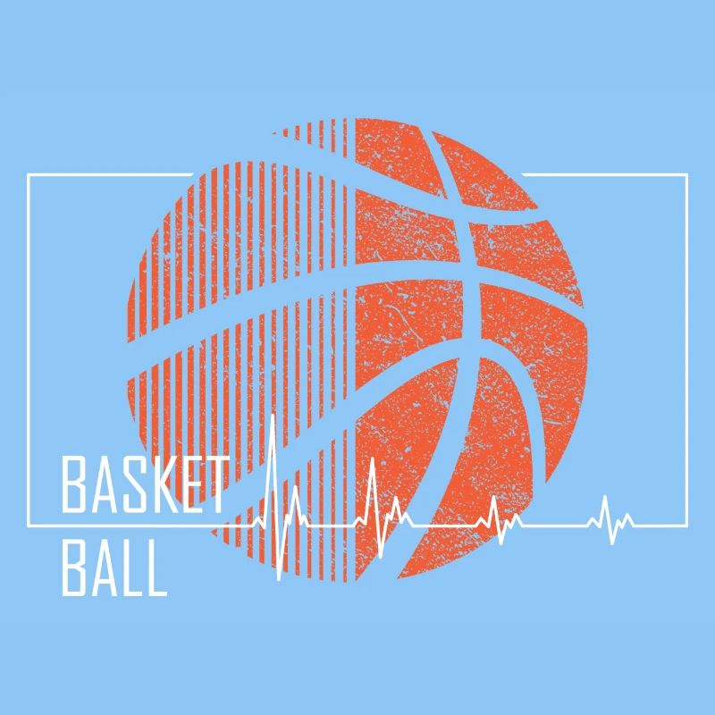 Graphique de battement de cœur de basket-ball