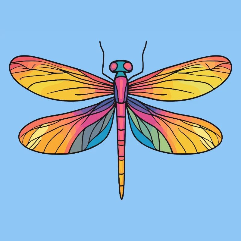 Regenbogen Libellenflügel