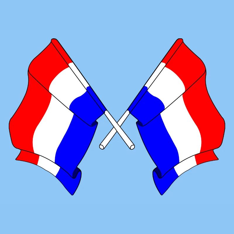 Two flags Netherlands