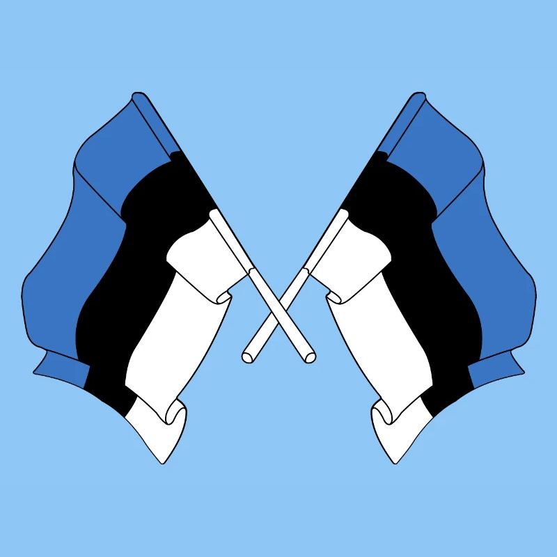 Deux drapeaux Estonie