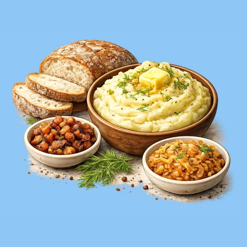 Mashed potatoes with shkvarki