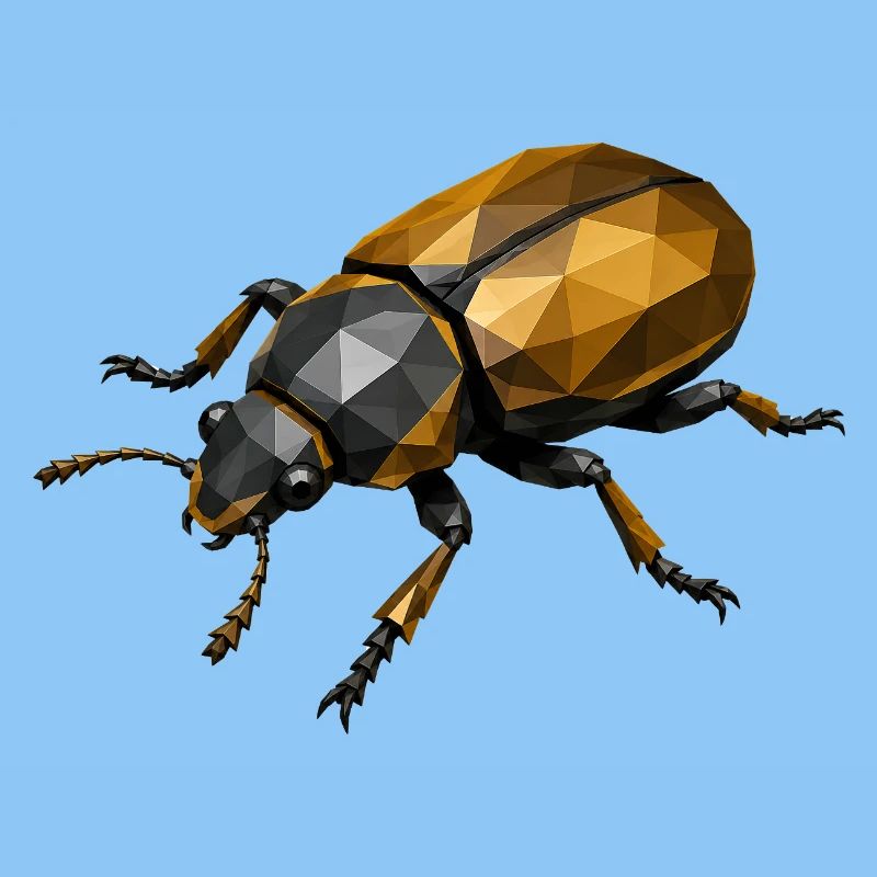 Geometric Low-Poly Insect