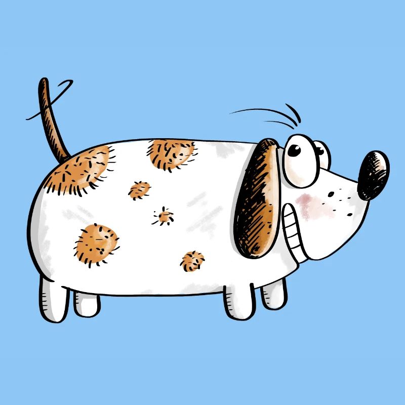 Dicker Lustiger Hund - Hunde Comic
