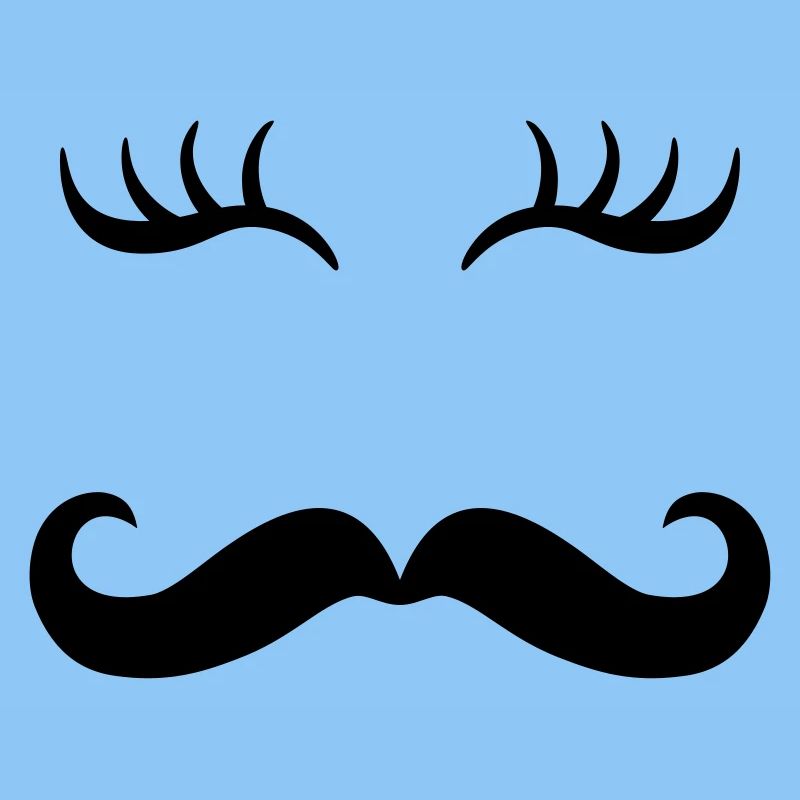 Moustache & eyelashes