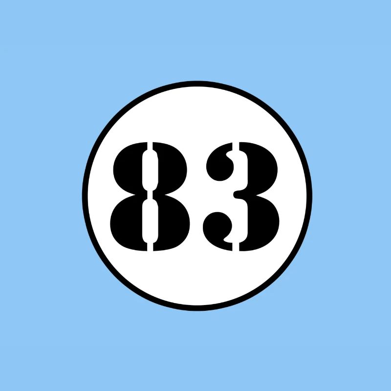 NUMBER 83 eighty three birthday gift
