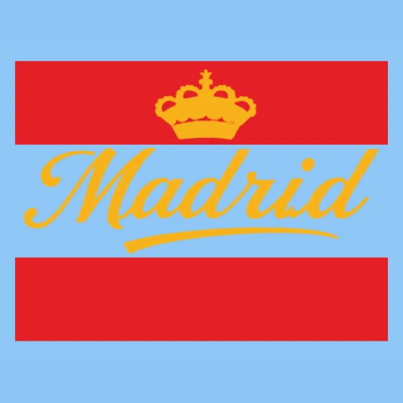 Madrid Krone Design auf Rot