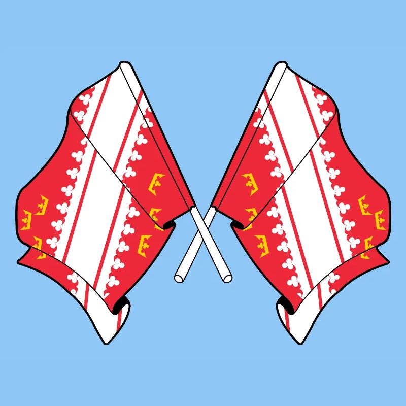 Drapeaux d’Alsace croisés