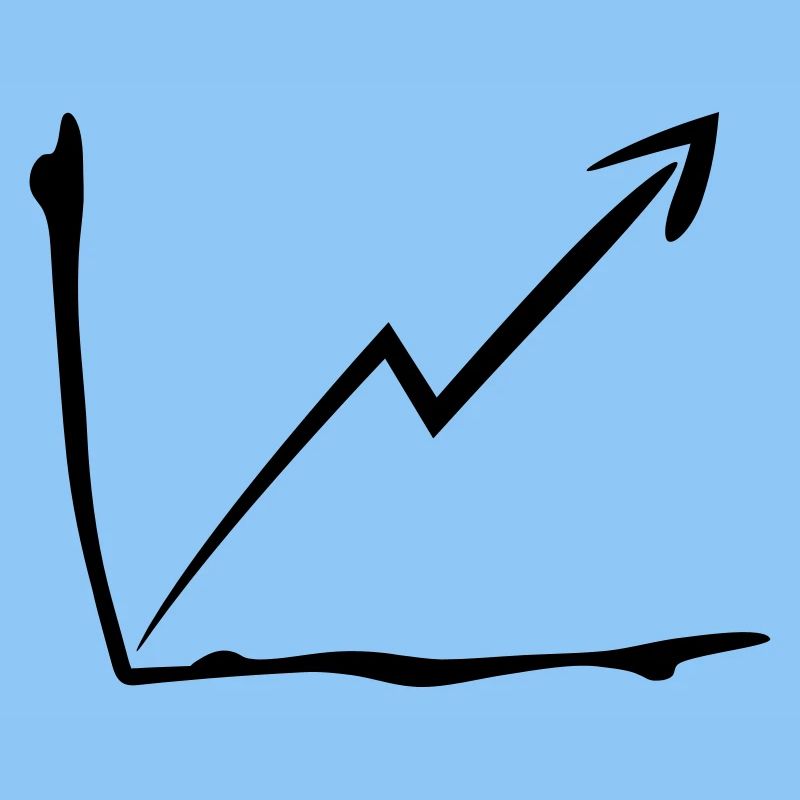 profit de flèche graphique haute vers le haut lign