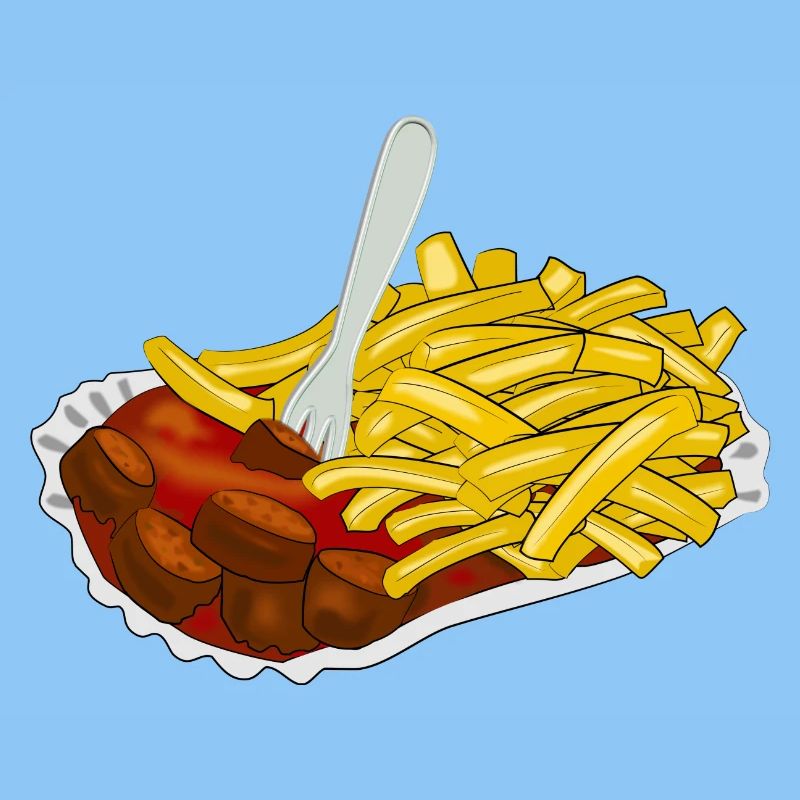 Currywurst mit Pommes