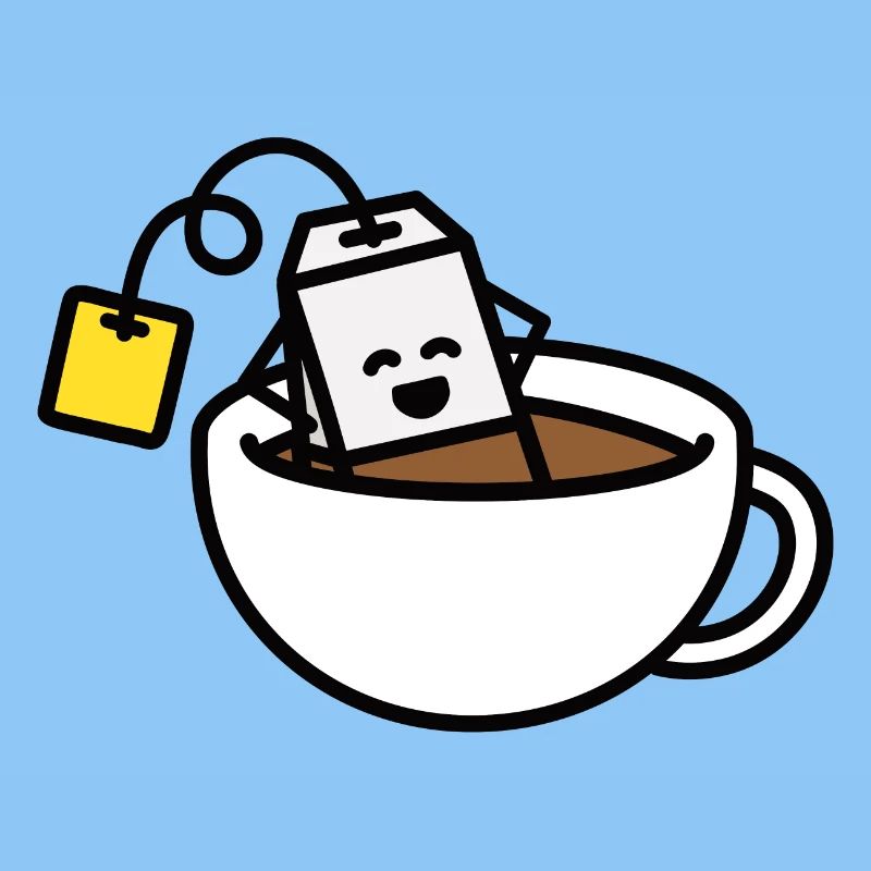 Sac de thé drôle dans le teacup bain Tea lover Tea drinker
