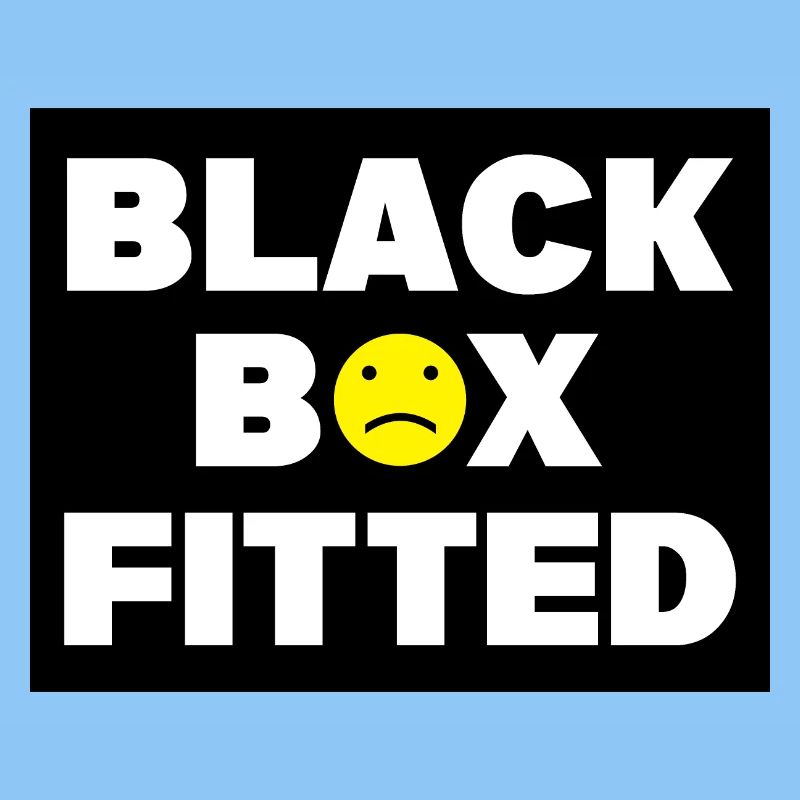 Black Box Fitted - Car Auto Window Bumper Decal
