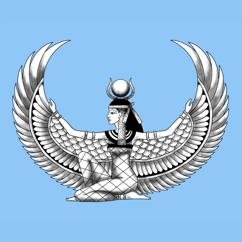 Dessin égyptien déesse Isis Égypte