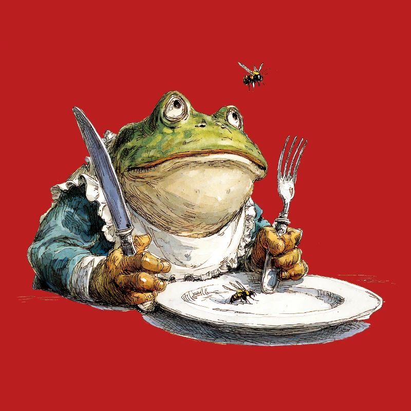 Küchen Frosch mit Teller