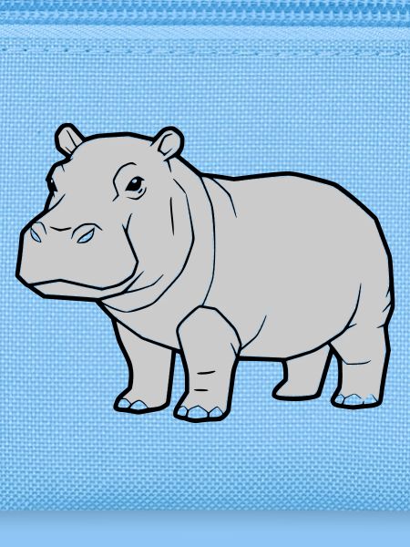 Nilpferd Stehend Comic Tier Zoo
