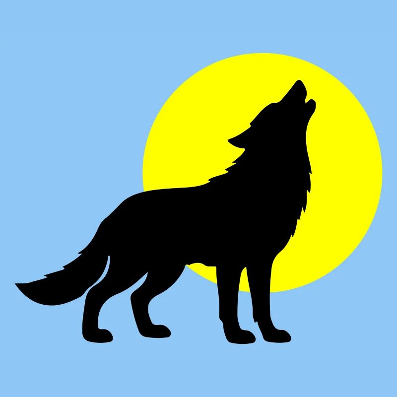 Silhouette de loup