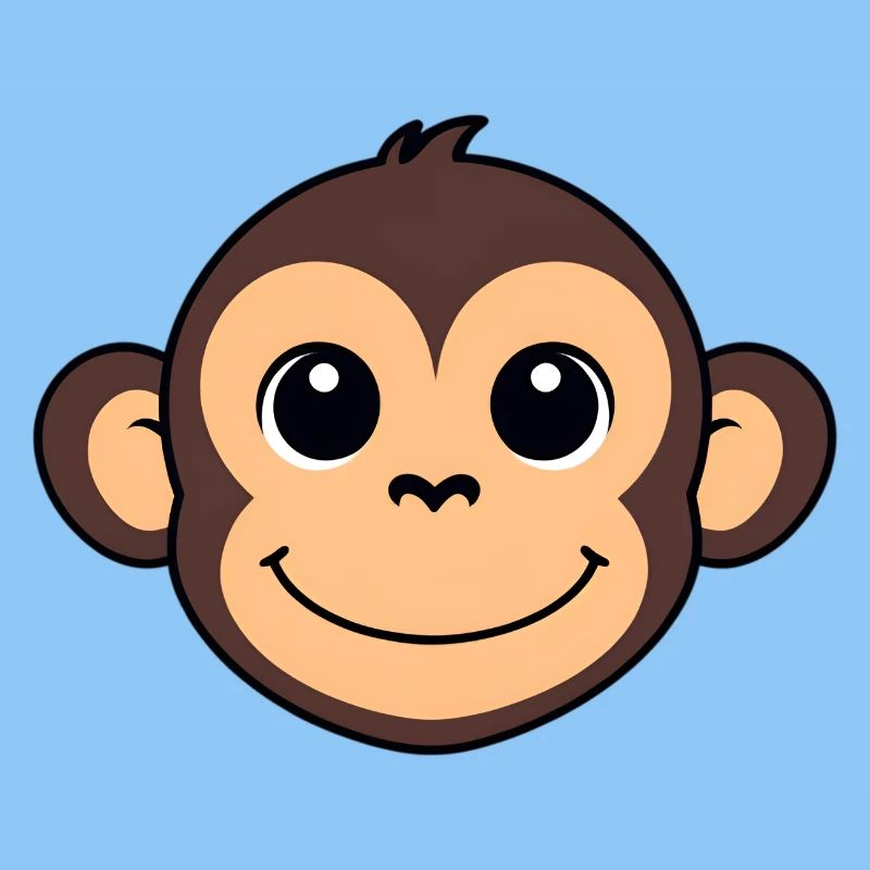 Cheerful Monkey Cartoon