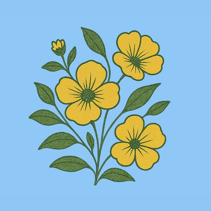 Branche de fleur jaune