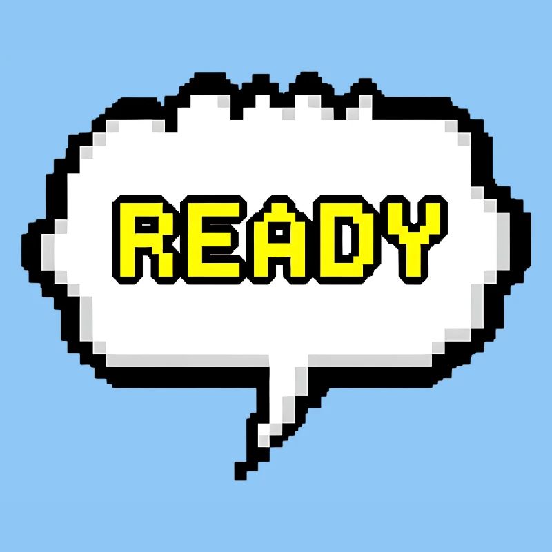 Bulle de dialogue Pixel Ready