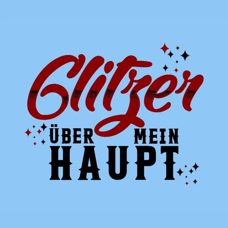 Glitzer über mein Haupt (Rot/Schwarz)