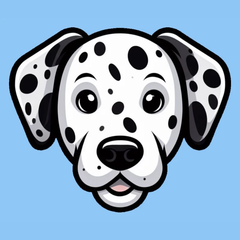 Dalmatian head in comic style