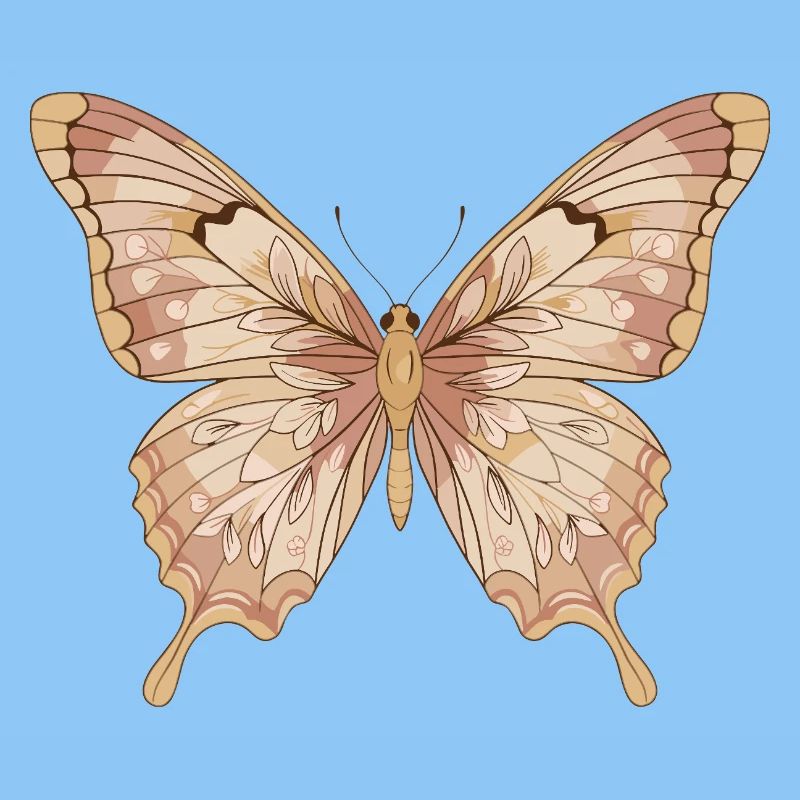 Soft Pink Butterfly Art