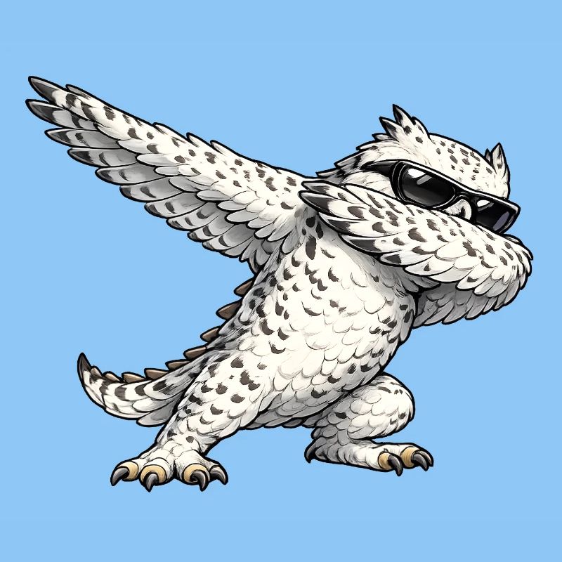 Dabbing Snowy Owl