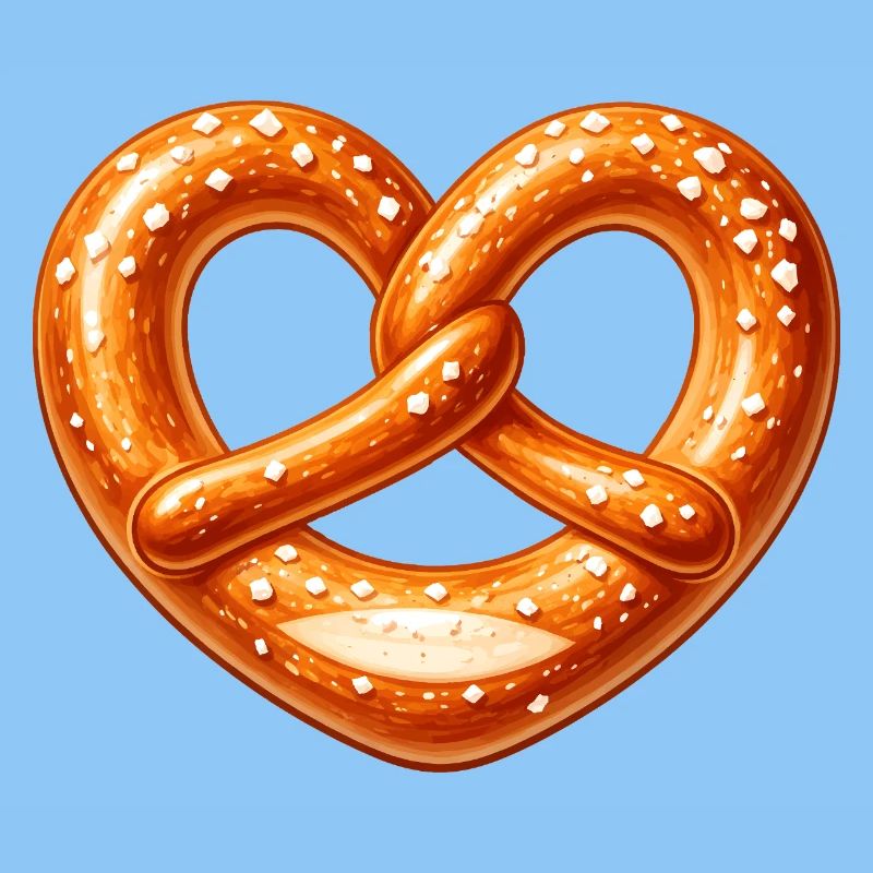 Pretzel Heart Baking Baker Design
