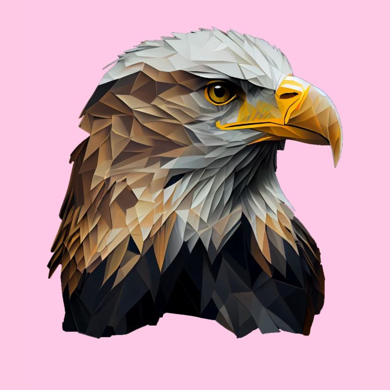 Cooles Polygon Design Mit Einem Weißkopfseeadler