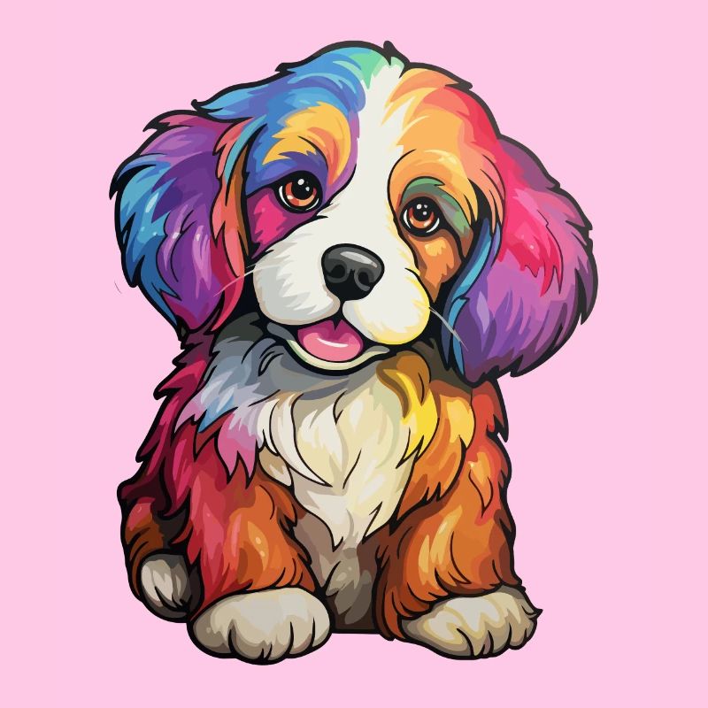 Welpe Hund Regenbogen