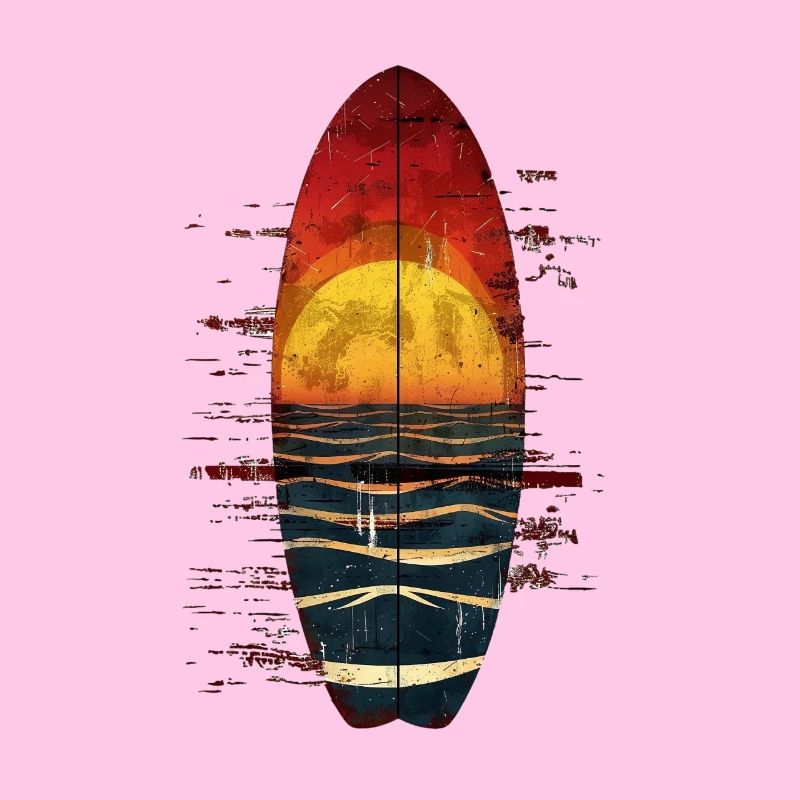 Expérience de surfeur au coucher du soleil
